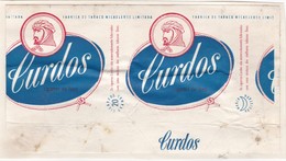 PORTUGAL AÇORES AZORES TOBACCO LABEL - CURDOS - FABRICA DE TABACOS MICAELENSE - Other & Unclassified