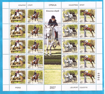 2007  206-09  IPPICA PFERDESPORT CAVALLI SERBIA SRBIJA SERBIEN MNH - Reitsport