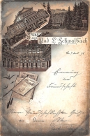 HESSE  BAD SCHWALBACH  GRUSS AUS  CARTE DESSINEE  VUES MULTIPLES  PIONNIERE 1895 - Bad Schwalbach