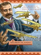 SOLOMON ISLANDS 2016 SHEET LOUIS BLERIOT PLANES PIONEERS AVIATION AIRPLANES Slm16202b - Islas Salomón (1978-...)