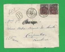 PORT SAID Lettre Recommandé Avec 19B Pour Carpentras Rare Sur Lettre - Covers & Documents