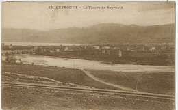 15 Beyrouth Le Fleuve De Beyrouth  Edit Michel Corm 2 Timbres Semeuse O.M.F. Syrie - Liban