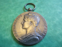 Médaille Du Travail/France/Argent /Ministère Du Travail/Sans Ruban/Attribuée/Mme H CARON / Honneur Travail/ 1980   MED99 - Francia