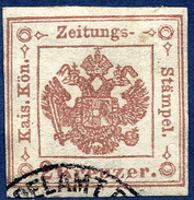 AUSTRIA 1859 Newspaper Stamp 2 Kr.  Red-brown Plate II Used.  Michel 3X Pl.II - Journaux