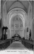 Carte Postale Ancienne De MUSSY SUR SEINE-intérieur De L'église - Mussy-sur-Seine