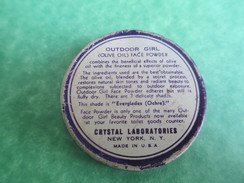 Face Powder/Outdoor Girl/The Olive Oil /Crystal Laboratories/New York/USA Petite Boite Métallique/Vers 1960-1970  PARF94 - Productos De Belleza