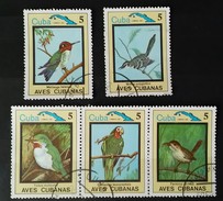 RARE SET LOT 1983 CUBA 5 CORREOS BIRDS SHEET  STAMP TIMBRE - Neufs