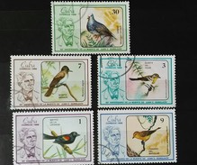 RARE SET LOT 1986 CUBA 1+3+7+9+30 CORREOS BIRDS 90 Y. JUAN GUNDLACH STAMP TIMBRE - Neufs