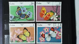 RARE SET LOT 1984 CUBA 1+2+3+20 CORREOS BUTTERFLY STAMP TIMBRE - Neufs