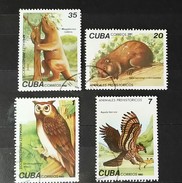 RARE SET LOT 1982 CUBA 1+7+35+20 CORREOS ANIMAL/BIRD STAMP TIMBRE - Neufs
