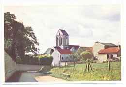 CPSM Auvers Sur Oise L'église  Petit Historique Au Dos - Auvers Sur Oise