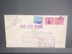 ETATS UNIS - Enveloppe De New York Pour La France En Recommandé Par Avion En 1952 - L 7163 - Cartas