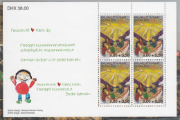 Greenland MNH 2013 Minisheet 9k + 50o Children In Dory Drawing By Nikolaj A. Olsvig - Unused Stamps