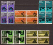 New Zealand 1972 Mint No Hinge, Blocks, Sc# 495-499, Yt 562-566 - Neufs