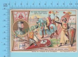 La Croisade - Godefroy , Explication A L'arriere -  Holy Card, Image Pieuse, Santini - 2 Scans - Images Religieuses