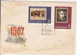 58836- FLAMANZI 1907 PEASANTS UPRISING ANNIVERSARY, COVER FDC, 1967, ROMANIA - FDC