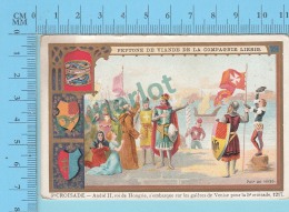 La Croisade - 5 Eme Croisade En 1217 André II, Roi De Hongrie,   -  Holy Card, Image Pieuse, Santini - 2 Scans - Images Religieuses