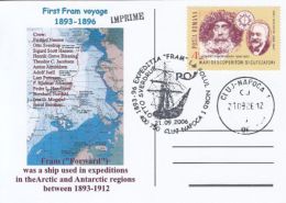 58898- FRAM SHIPS FIRST ARCTIC EXPEDITION, CREW, SPECIAL POSTCARD, 2006, ROMANIA - Arctic Expeditions