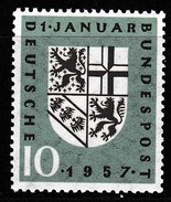 BRD 1957, Michel 249,  Postfrisch **, Eingliederung Den Saarlandes - Nuovi