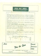 Publicité  - Parfum " PELLETIER  " Bruxelles - Parfum, Beauté, Coiffeur,... Pin De Spa, Huille Parfumée (b203) - Perfumería & Droguería