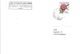 Czech Company Letter Opatovice/Labem ... AH560 - Cartas & Documentos