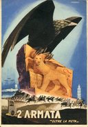 20824 Italia,military Stationery Free Of Charge 1942, Circuled, Showing Lion And Eagle, - WW2