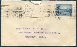 1934 Melbourne Bank Of Australia Cover - Shanghai, China - Storia Postale