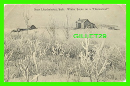 LLOYDMINSTER, SASKATCHEWAN - WINTER SCENE ON A HOMESTEAD - TRAVEL -  ILLUSTRATED POST CARD CO - - Other & Unclassified