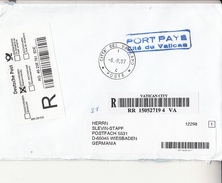 Vaticano - Raccomandata In Franchigia Postale - Lettres & Documents