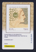 2017 ITALIA "60° ANNIVERSARIO TRATTATI DI ROMA" TESSERA FILATELICA (145/2949) - Philatelic Cards