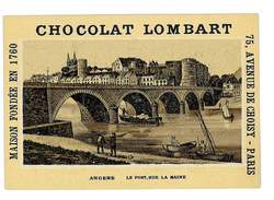 CHROMO IMAGE CHOCOLAT LOMBART PARIS ILLUSTRATION ANGERS LE PONT SUR LA MAINE - Lombart