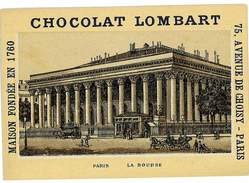 CHROMO IMAGE CHOCOLAT LOMBART PARIS ILLUSTRATION PARIS LA BOURSE - Lombart