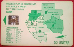 Gabon 50 Units Map - Gabun
