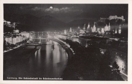 Autriche - Salzburg - Nuit - Lumière - 1953 - Salzburg Stadt
