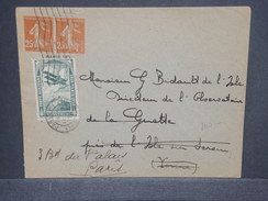 FRANCE - Vignette Exposition De La Poste Aérienne Sur Enveloppe En 1931 Pour L 'isle Sur Serein Et Redirigé  - L 7290 - Brieven En Documenten