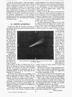 LA COMETE  " SAWERTHAL "   1888 - Astronomie