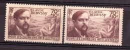 1939 - Fond Jaune / Fond Blanc - N° 437 - Neufs ** - Debussy - Neufs