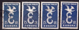 1958 - Nuances De Bleu - N° 1174 Oblitérés - Europa - Usati