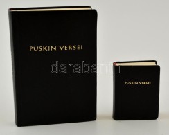 2 Db Minikönyv-Alekszandr Puskin Versei. Bp., FÅ‘városi Nyomdaipari Vállalat. Kiadói... - Unclassified