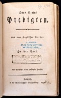 Hugo Blair (1718-1800): Predigten. III. Kötet. Leipzig, 1791, Weidmannsche Buchhandlung. Korabeli Kopottas... - Non Classificati