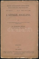 Dr. Ágoston Péter: A Sztrájk Jogalapja. Magyar  Jogászegyleti... - Non Classificati