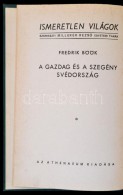 Fredrik Böök: A Gazdag és A Szegény Svédország. Fordította... - Non Classificati