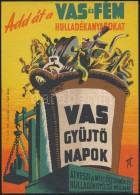 Cca 1950 Vas GyÅ±jtÅ‘ Napok, Villamos Plakát, 23x16,5 Cm - Altri & Non Classificati