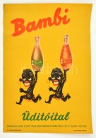 Cca 1950 Bambi üdítÅ‘ital Reklámplakát, F.K.: Csukási Gartner Károly.... - Other & Unclassified