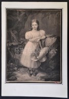 Lányka Kalappal, Fénynyomat, Papír, Paszpartuban, 39×30 Cm - Non Classificati
