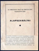 1932 Az Országos Magyar Protestáns Diákszövetség Alapszabályai,... - Non Classificati
