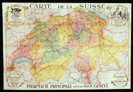 Cca 1910-1920 Carte De La Suisse(Svájc Térképe), Editée Par Kummerly Et Frey á... - Altri & Non Classificati