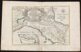 Cca 1700  Észak Olaszország úti Térképe. Színezett, Díszes... - Other & Unclassified