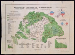 Cca 1920 Magyarország Gazdaságföldrajzi Térképe. Teleki Pál és... - Altri & Non Classificati