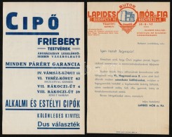 Cca 1920-1930 Szórólapok, Reklámnyomtatványok, 4 Db (Polgár Hugó... - Pubblicitari